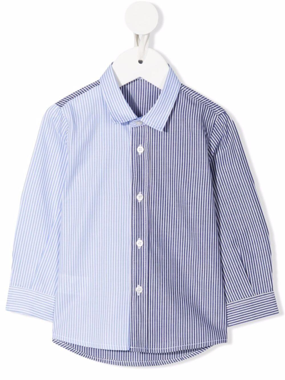 Il Gufo Boys Blue Striped Cotton Shirt