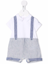 Il Gufo Striped-print Contrast Shorties In Bianco