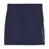 Tommy Hilfiger Junior Fleece Skirt With Side Logo In Blu