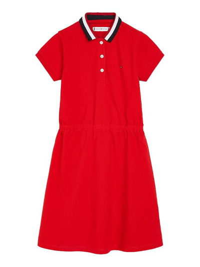 Tommy Hilfiger Junior Kids' Red Polo Dress In Rosso