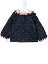 Tommy Hilfiger Junior Blue And Beige Reversible Jacket In Blu
