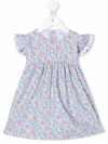 Siola Empire-line Rose-print Tunic In Verde