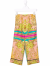 VERSACE TROUSERS WITH MULTICOLOR PATTERN