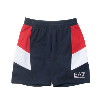 Ea7 Kids' Bermuda With Logo In Blu