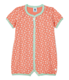Petit Bateau Little Flowers Romper In Rosa