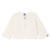 Petit Bateau Solid Color Cardigan In Bianco