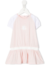 Moncler Baby Girls Pink Cotton Dress In Rosa