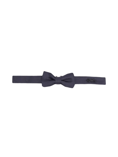 Armani Junior Kids' Silk Bow Tie In Blu