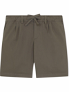 Dolce & Gabbana Drawstring-waist Cotton Shorts In Verde