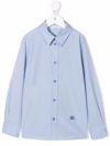 Dolce & Gabbana Embroidered-logo Shirt In Cielo