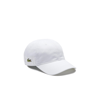 Lacoste White Twill Logo Cap In Bianco