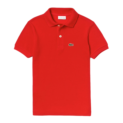 Lacoste Basic Polo With Logo In Rosso