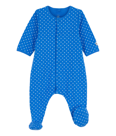 Petit Bateau Babies' Onesie With Stars Print In Blu