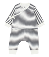 Petit Bateau Baby's 3-piece Striped Top, Pants & Bodysuit Set In Bianco