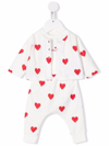 Petit Bateau Three-piece Pajama Set In Bianco