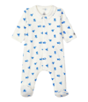 Petit Bateau Little Monkeys Onesie In Panna