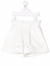 Brunello Cucinelli Flared Elasticated Shorts In Bianco