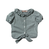 La Stupenderia Checked Blouse In Verde