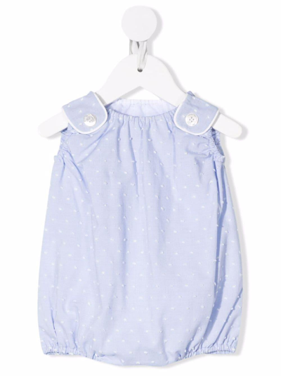 La Stupenderia Romper With Polka Dots In Cielo
