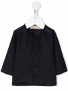 La Stupenderia Round Neck Button Down Jacket In Blu