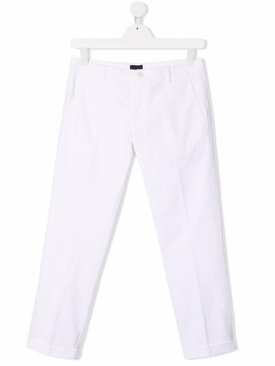 Fay Junior Kids' Trousers With Logo In Bianco