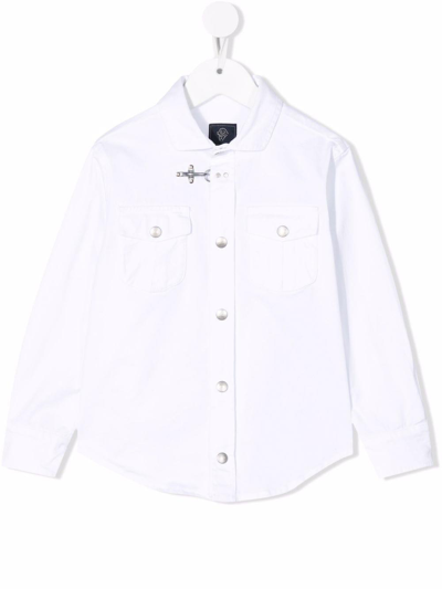 Fay Junior Shirt With Hook In Bianco