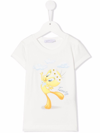 Monnalisa White Cotton T-shirt With Tweety Print In Bianco