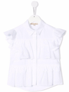 Elie Saab Shirt With Voilant In Bianco