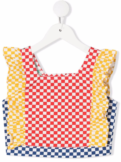 Stella Mccartney Checkered Top In Multicolor