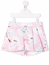 Simonetta Floral Print Shorts In Rosa