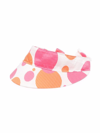 Simonetta Polka Dot Visor In Bianco