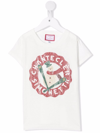 Simonetta Teen Slogan-print Cotton T-shirt In Bianco