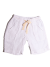 Siola White Linen Shorts In Bianco