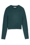 Madewell Readfield Rib Slim Fit Pullover Sweater In Shaded Evergreen