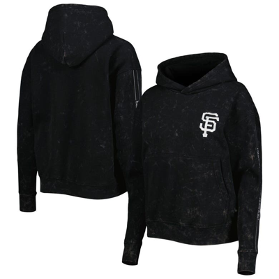 The Wild Collective Black San Francisco Giants Marble Pullover Hoodie