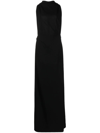 Proenza Schouler Halter-neck Matte Crepe Backless Gown In Nero