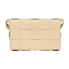 Bottega Veneta Intrecciato Leather Crossbody Bag In Porridge Gold