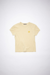 Acne Studios Crew Neck T-shirt In Pale Yellow Melange