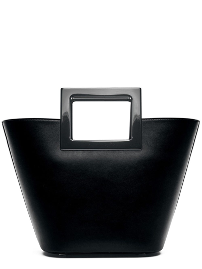 Marina Raphael Black Riviera Nappa Leather Bag With Square Handle In Nero