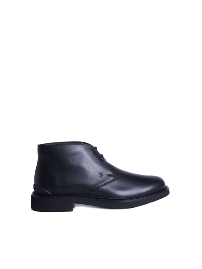 Tod's Lace-up Desert Boots In Black
