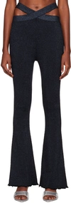 3.1 Phillip Lim Navy Marled Lounge Pants In Black-midnight Bl019