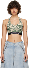 Vetements Million Dollar-print Sports Bra In Million Dollar