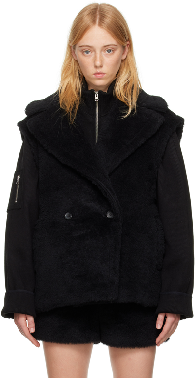 Max Mara Women's Perle-teddy Alpaca; Wool; And Silk-blend Vest In Black