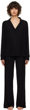 Skims Rib Pajamas In Onyx
