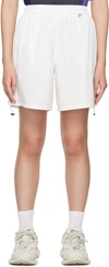 WE11 DONE WHITE DRAWSTRING SHORTS