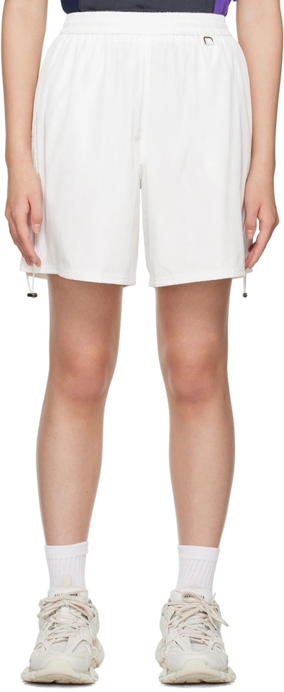 We11 Done White Drawstring Shorts