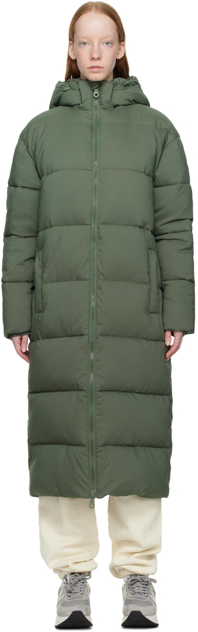 Girlfriend Collective Green Long Puffer Coat