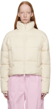Girlfriend Collective Snow Cropped Recycled Puffer In Snow