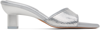 3.1 Phillip Lim / フィリップ リム Verona Metallic Kitten-heel Mule Sandals In Silver