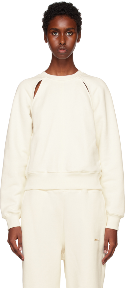3.1 Phillip Lim / フィリップ リム Off-white Compact Cut Out Sweatshirt In Ant. White An110
